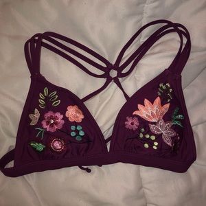 Floral bikini top